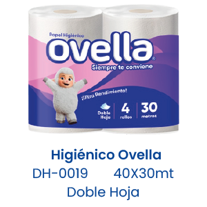 Higiénico Ovella 40X30mt Doble Hoja