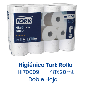 Higiénico Tork Rollo 48X20mt Doble Hoja