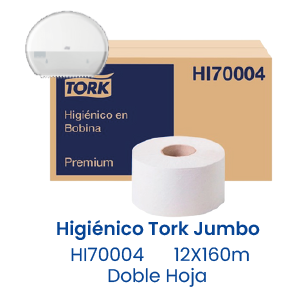Higiénico Tork Jumbo 12X160m Doble Hoja