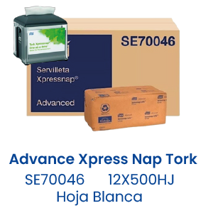 Advance Xpress Nap Tork 12X500HJ Hoja Blanca