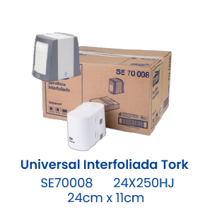 Universal Interfoliada Tork 24X250HJ 24cm x 11cm