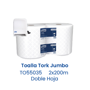 Toalla Tork Jumbo 2x200m Doble Hoja