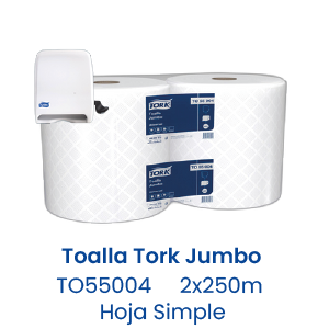 Toalla Tork Jumbo 2x250m Hoja Simple