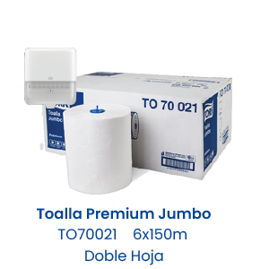 Toalla Premium Jumbo 6x150m Doble Hoja